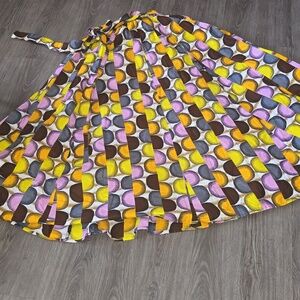 Kitenges Yellow and Purple Maxi  Flowy Skirt